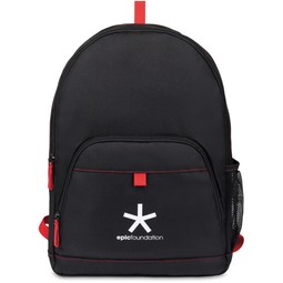 Red - Repeat Recycled Custom Logo Backpack - 12"w x 16.5"h x 3.5"d