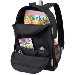 Open - Repeat Recycled Custom Logo Backpack - 12"w x 16.5"h x 3.5"d
