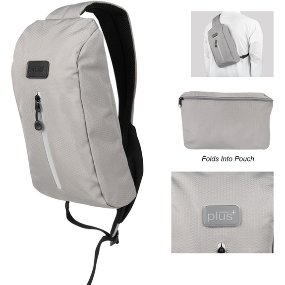 Group - rPET Eco Custom Printed Sling Backpack - 7.75"w x 13.75"h x 4.25"d