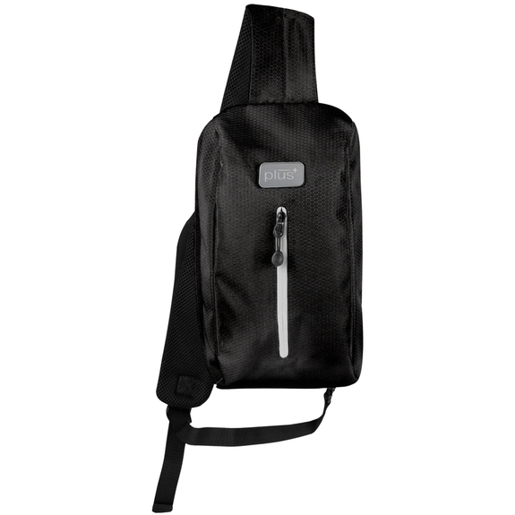 Gray - rPET Eco Custom Printed Sling Backpack - 7.75"w x 13.75"h x 4.25"d