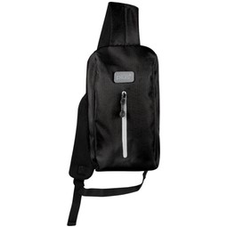 Gray - rPET Eco Custom Printed Sling Backpack - 7.75"w x 13.75"h x 4.25"d