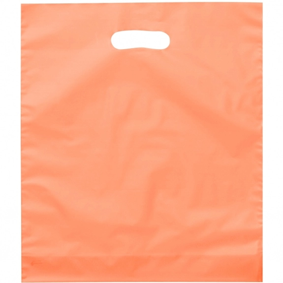 Tangerine Translucent Frosted Die Cut Handle Custom Bag