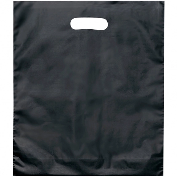 Black Translucent Frosted Die Cut Handle Custom Bag