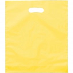 Yellow Translucent Frosted Die Cut Handle Custom Bag
