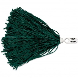 Dark Green Custom Pom Poms - Split Ring Handle w/ 500 Streamers