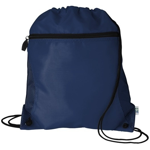 Uni-Blue - Logo Sport Pack Tote Bag w/ Mesh Pocket - 14"w x 16.5"h