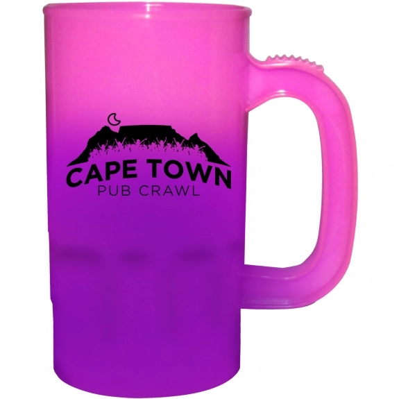 Pink/Purple Mood Color Changing Logo Beer Mug 