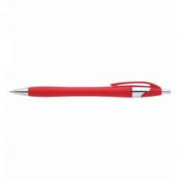 Red Colored Javelin Promotional Pen w/ Chrome Accents