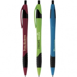 Metallic Colored Javelin Promotional Pen w/ Black Grip