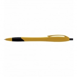 Gold Metallic Colored Javelin Promotional Pen w/ Black Grip