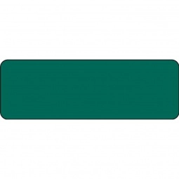 Green Full Color Chicago Satin Plastic Name Badge - 3" x 1"