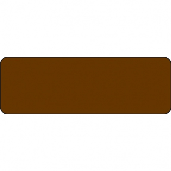 Brown Full Color Chicago Satin Plastic Name Badge - 3" x 1"