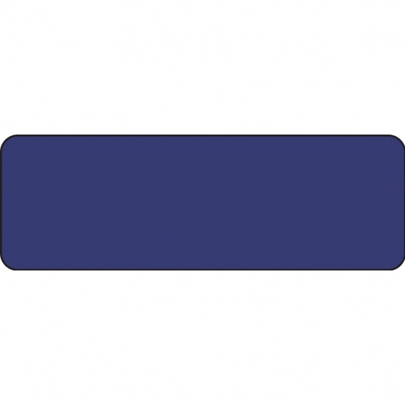 Navy Full Color Chicago Satin Plastic Name Badge - 3" x 1"