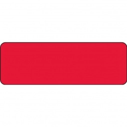 Red Full Color Chicago Satin Plastic Name Badge - 3" x 1"