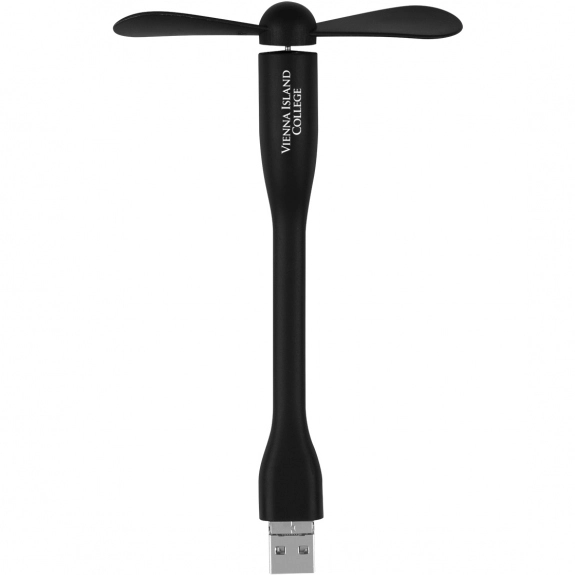Black - Mini Custom USB Fan w/ 3-Way Connector