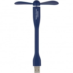 Navy - Mini Custom USB Fan w/ 3-Way Connector