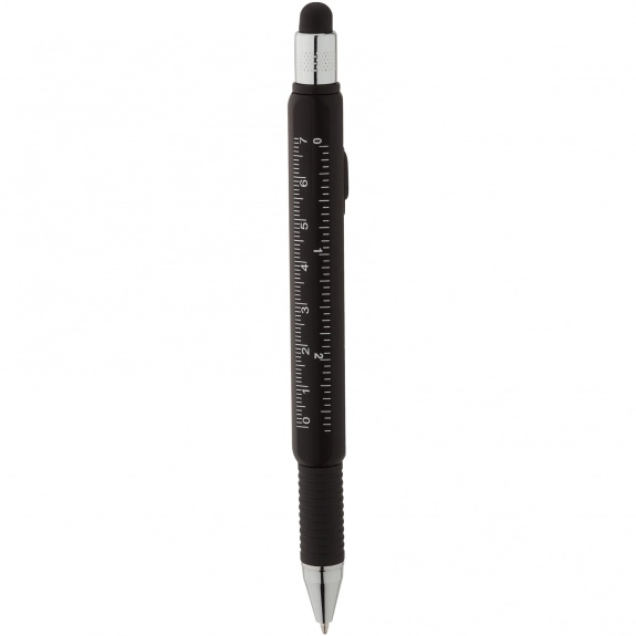 Black - 7-in-1 Light Up Stylus Custom Utility Pen