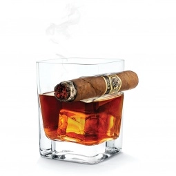 Side Corkcicle Cigar Custom Whiskey Glass - 9 oz.