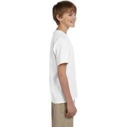 Side Gildan Ultra Cotton Custom Youth T-Shirt - White