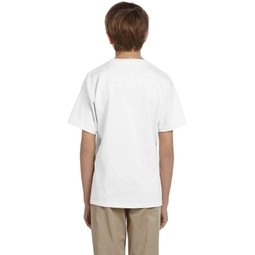 Back Gildan Ultra Cotton Custom Youth T-Shirt - White