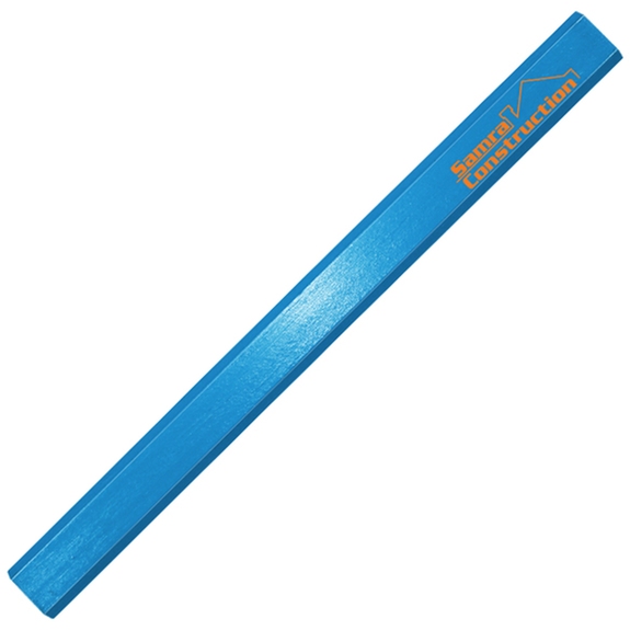 Light Blue Enamel Finish Custom Carpenter Pencil