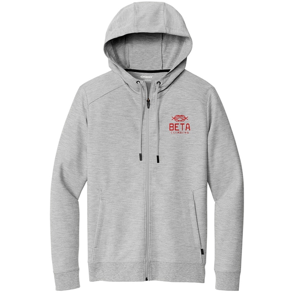 Light heather gray Ogio&#174; Revive Full-Zip Custom Hoodie - Men's