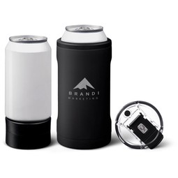 Black - BruMate Hopsulator Trio 3-in-1 Branded Can Cooler