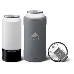 Gray - BruMate Hopsulator Trio 3-in-1 Branded Can Cooler