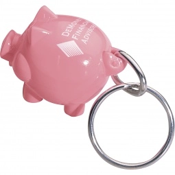 Opaque Pink Little Piggy Custom Keychains
