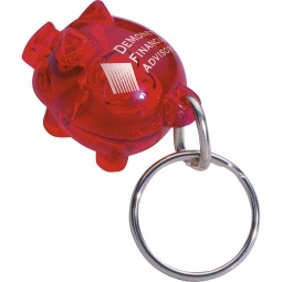 Translucent Red Little Piggy Custom Keychains