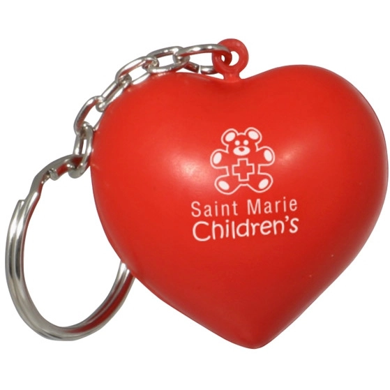 Red Heart Keychain Promo Stress Ball 