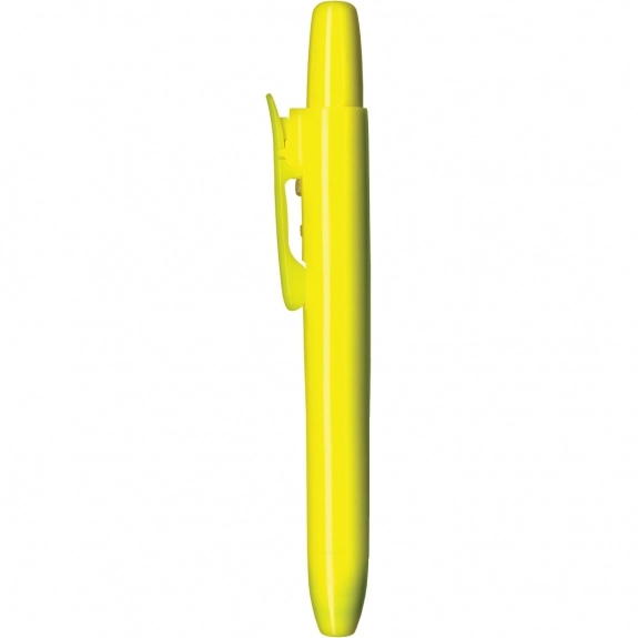 Yellow Retractable Fluorescent Promotional Highlighter