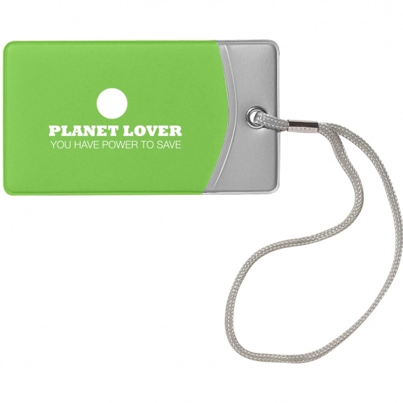 Lime Green Mod Personalized Luggage Tag