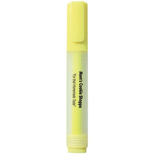 Frosted clear & yellow Frosted Barrel Promotional Highlighter
