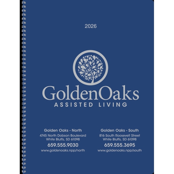 Blue Custom Monthly Planner Book