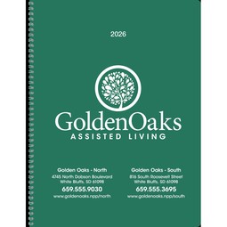 Green Custom Monthly Planner Book