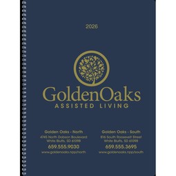 Navy Custom Monthly Planner Book