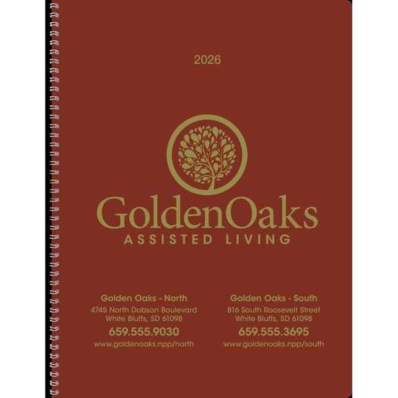 Red Custom Monthly Planner Book