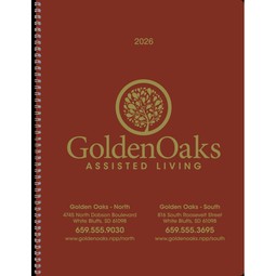 Red Custom Monthly Planner Book