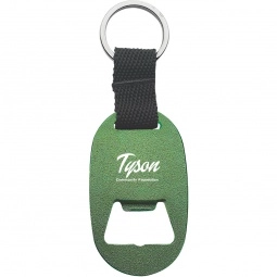 Green Metal Custom Bottle Opener Key Ring