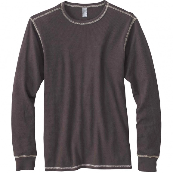 Brown/Tan Bella + Canvas Thermal Long Sleeve Custom T-Shirts - Men's