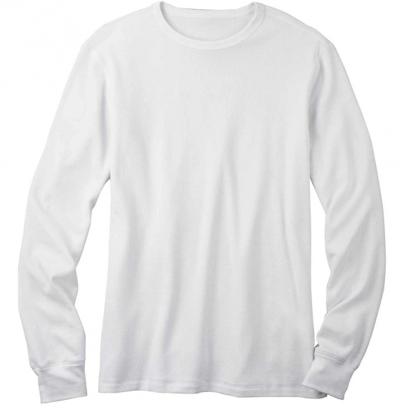 White/White Bella + Canvas Thermal Long Sleeve Custom T-Shirts - Men's
