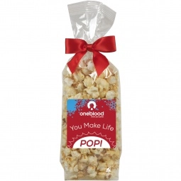 Promotional Full Color Gourmet Popcorn Custom Gift Bag - Kettle Corn with Logo