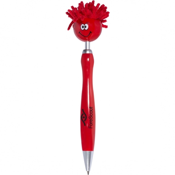 Red MopTopper Fidget Spinner Custom Pen w/ Screen Cleaner