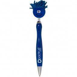 Blue MopTopper Fidget Spinner Custom Pen w/ Screen Cleaner