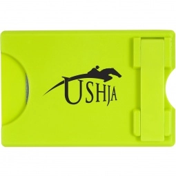 Lime Green - 2-in-1 RFID Custom Cell Phone Wallet & Stand