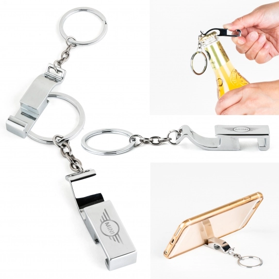 Collage - Bottle Opener Custom Phone Stand Keychain