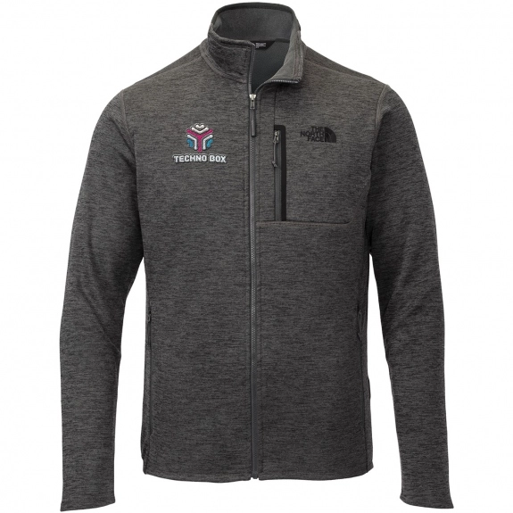 Dark Gray The North Face Skyline Full-Zip Custom Fleece Jacket - Men's