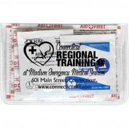 Clear 10-Piece On-The-Go Promotional First Aid Kit