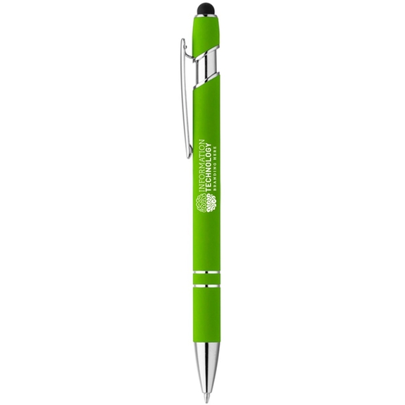 Lime Soft-Touch Aluminum Custom Stylus Pen